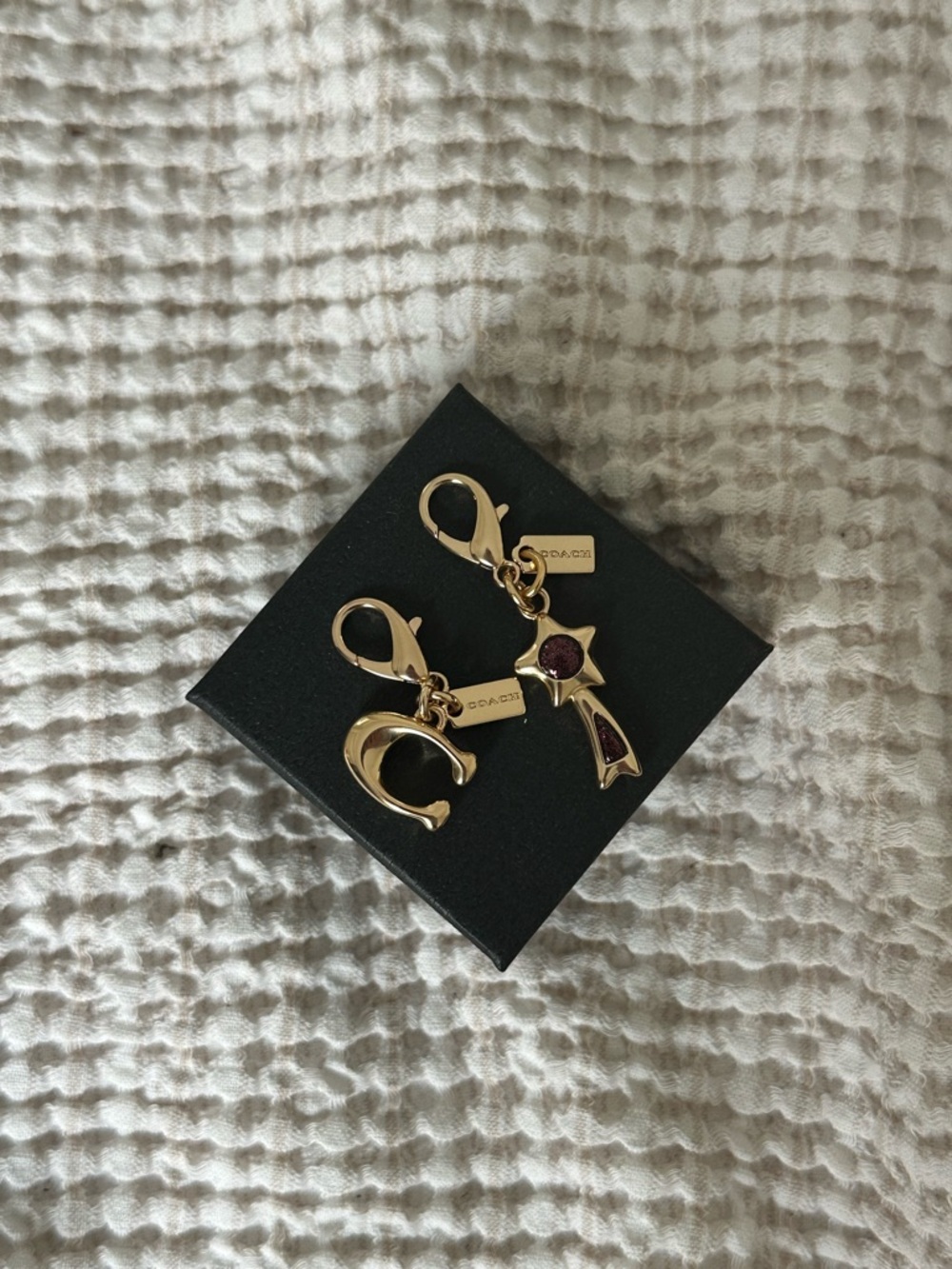 Coach Gold-Tone Initial and Shooting Star Charm Accents